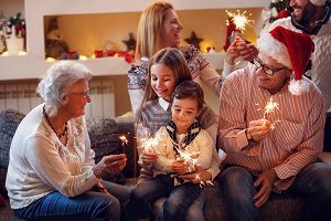 Family enjoying a holiday.