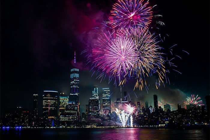 Fourth of July fireworks in New York City